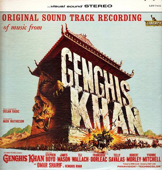 Dusan Radic*, Muir Mathieson : Genghis Khan - Original Sound Track Recording (LP, Album)