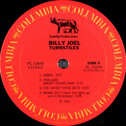 Billy Joel : Turnstiles (LP, Album, RE, Pit)