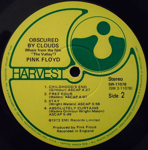 Pink Floyd : Obscured By Clouds (LP, Album, RE, Win)