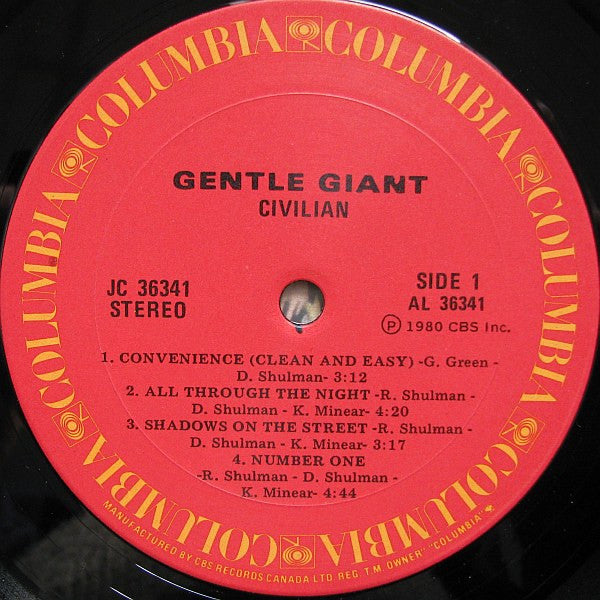 Gentle Giant : Civilian (LP, Album)