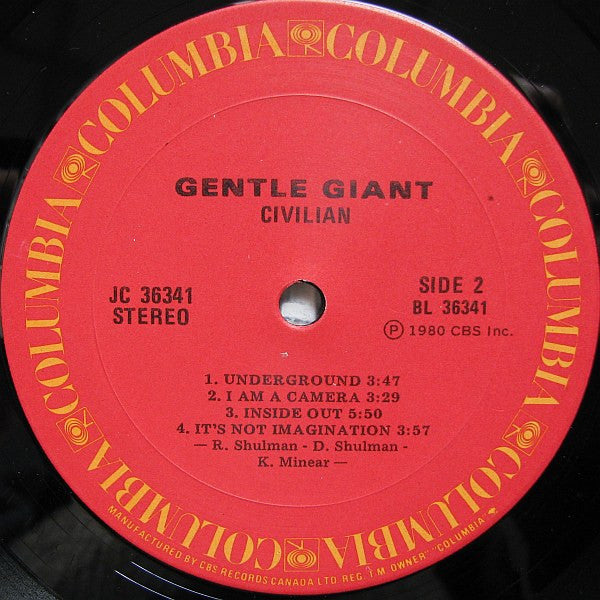 Gentle Giant : Civilian (LP, Album)