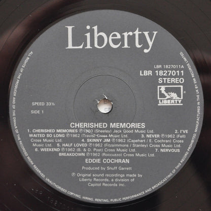 Eddie Cochran : Cherished Memories (LP, Album, Mono, RE)