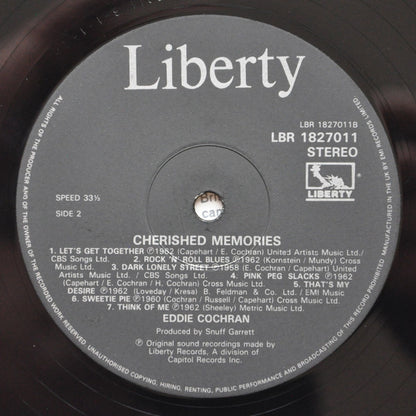 Eddie Cochran : Cherished Memories (LP, Album, Mono, RE)