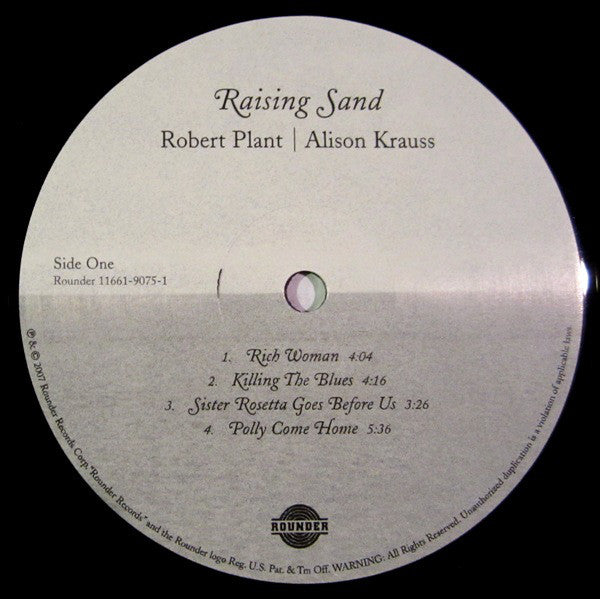 Robert Plant | Alison Krauss : Raising Sand (2xLP, Album, RE, RM, Gat)