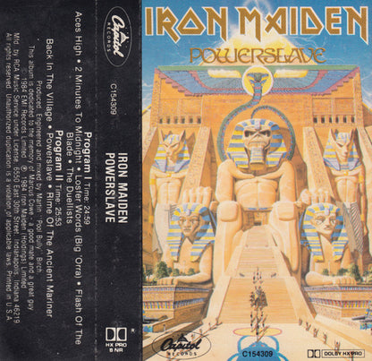 Iron Maiden : Powerslave (Cass, Album, Club, RCA)