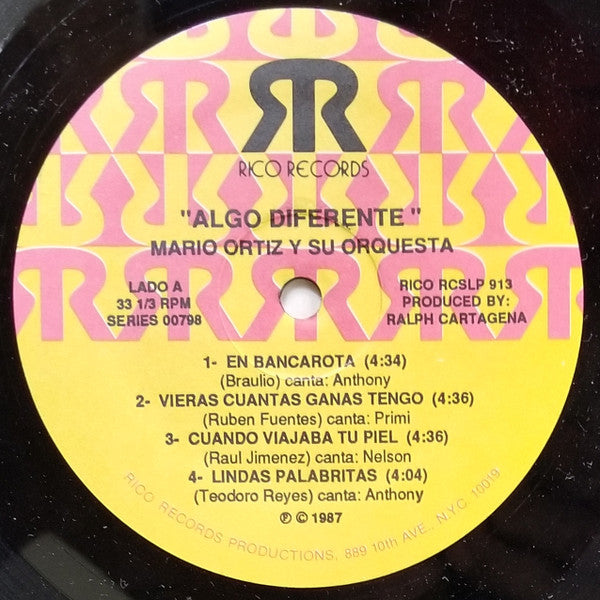 Mario Ortiz Y Su Orquesta : Algo Diferente (LP, Album)