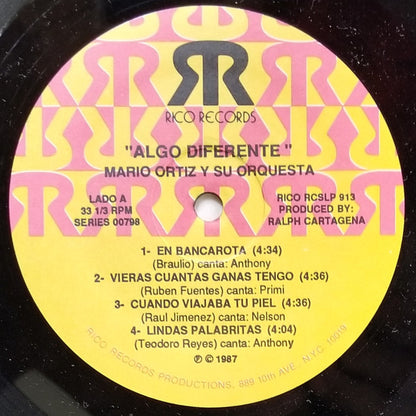 Mario Ortiz Y Su Orquesta : Algo Diferente (LP, Album)