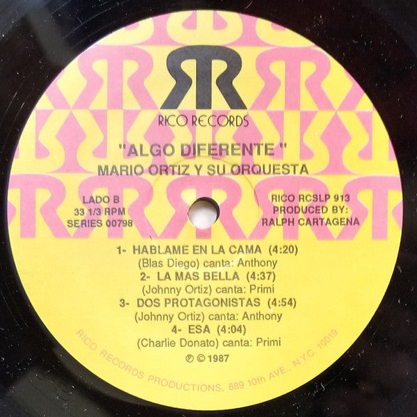 Mario Ortiz Y Su Orquesta : Algo Diferente (LP, Album)