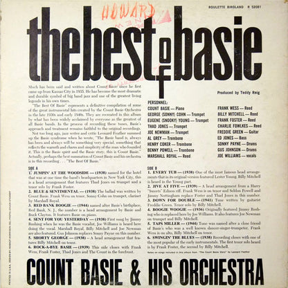 Count Basie & His Orchestra* : The Best Of Basie (LP, Album, Mono)