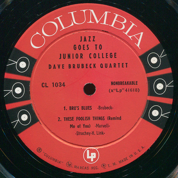 Dave Brubeck Quartet* : Jazz Goes To Junior College (LP, Album, Mono, Bri)