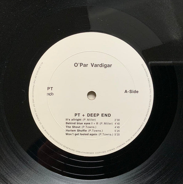 Pete Townshend & Deep End (5) : O'par Vardigar (LP, Unofficial, Boo)