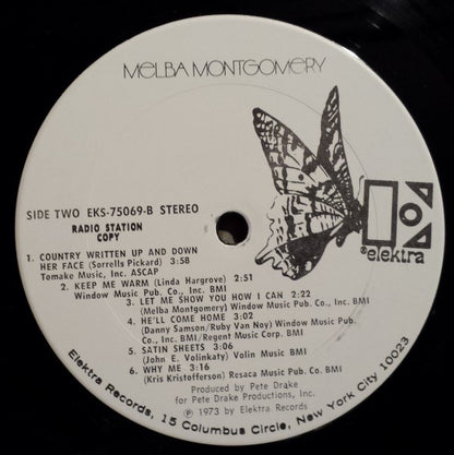 Melba Montgomery : Melba Montgomery (LP, Album, Promo)