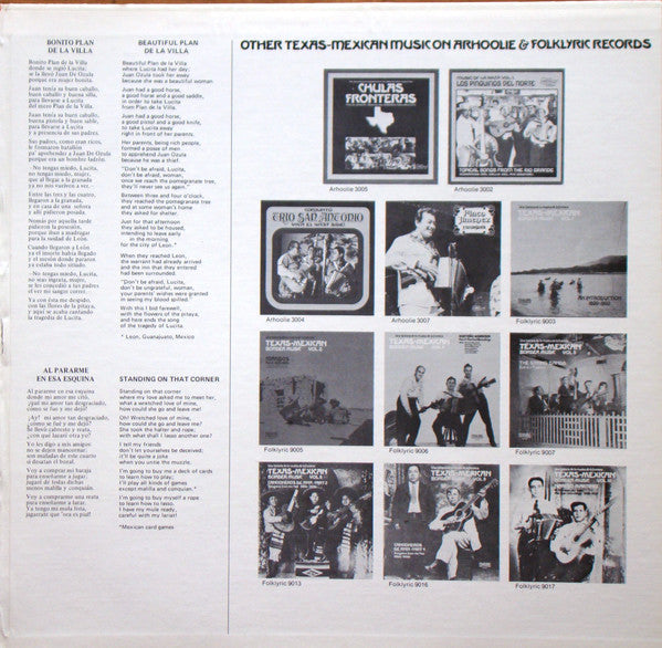 Various : Texas-Mexican Border Music Vol. 6 - Cancioneros De Ayer Part 1 (1920-1930) (LP, Comp)