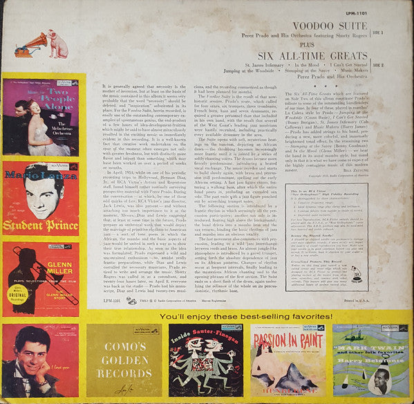 Perez Prado, Shorty Rogers : Voodoo Suite Plus Six All-Time Greats (LP, Album, Mono, Ind)
