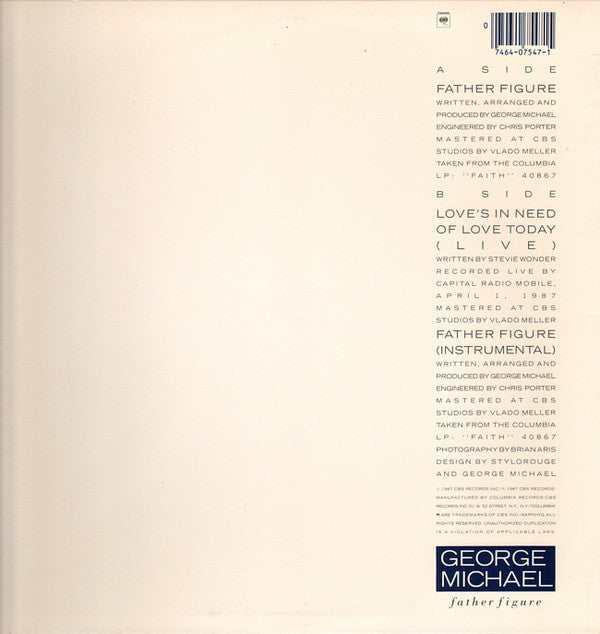 George Michael : Father Figure (12", Single)