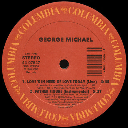 George Michael : Father Figure (12", Single)