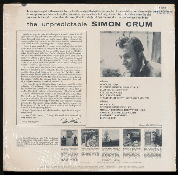 Simon Crum : The Unpredictable Simon Crum (LP, Mono)