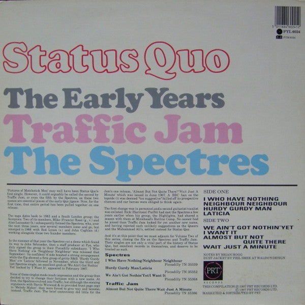 Status Quo : Quotations Vol. 1 - The Beginning (The Early Years: Traffic Jam, The Spectres) (LP, MiniAlbum, Comp)