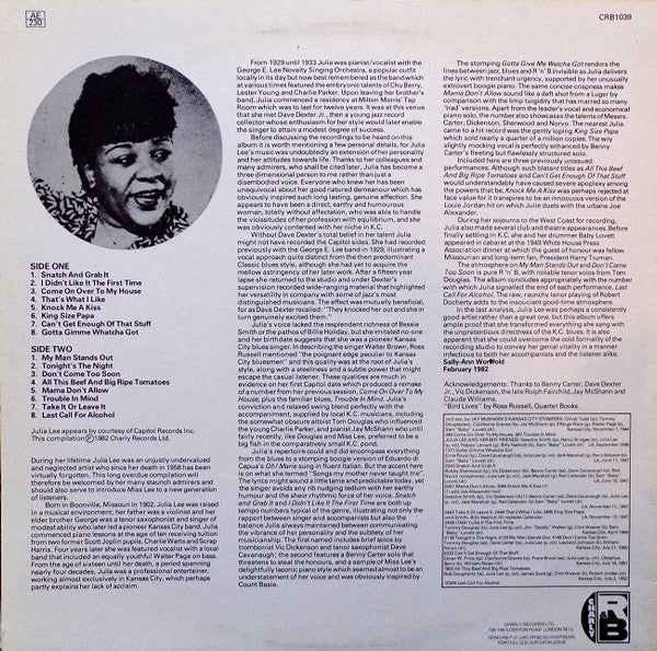 Julia Lee : Tonight's The Night (LP, Comp, Mono, Gre)