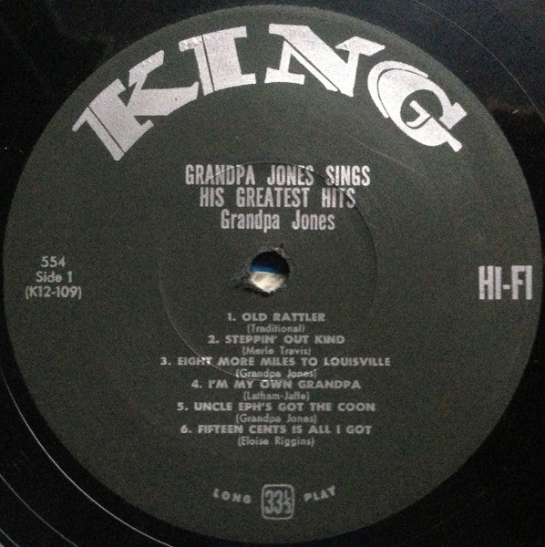 Grandpa Jones : Grandpa Jones Sings His Greatest Hits (LP, Comp)