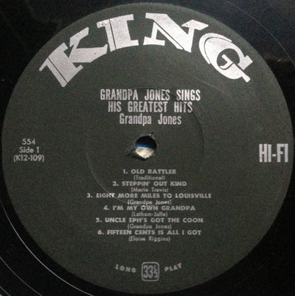 Grandpa Jones : Grandpa Jones Sings His Greatest Hits (LP, Comp)