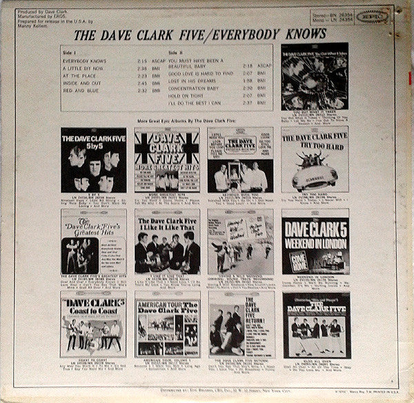 The Dave Clark Five : Everybody Knows (LP, Mono)
