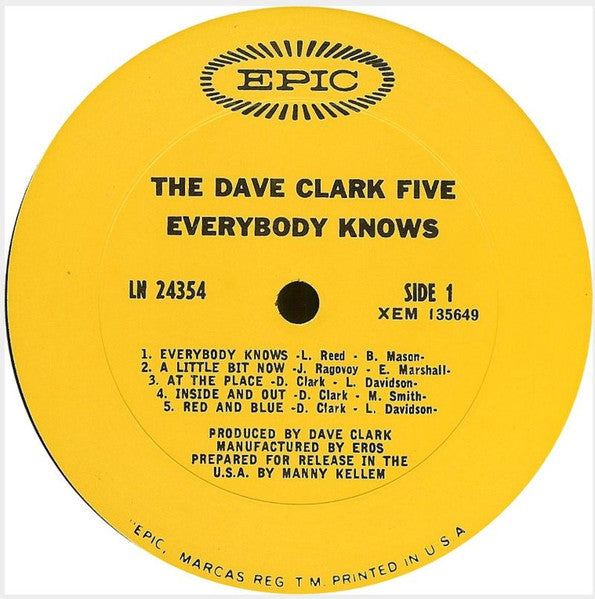 The Dave Clark Five : Everybody Knows (LP, Mono)