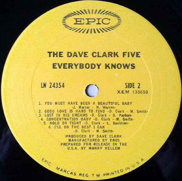 The Dave Clark Five : Everybody Knows (LP, Mono)