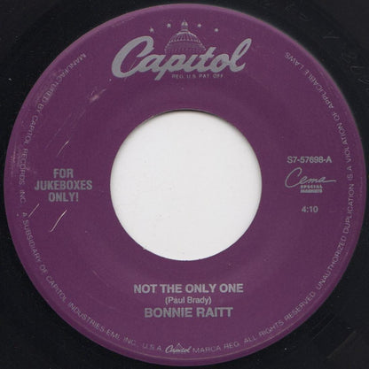 Bonnie Raitt : Not The Only One / All At Once (7", Single, Jukebox)