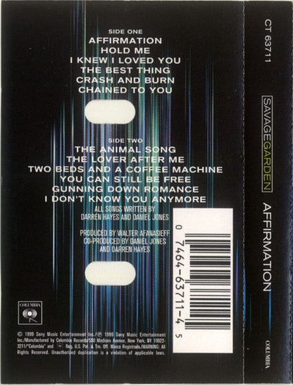 Savage Garden : Affirmation (Cass, Album)