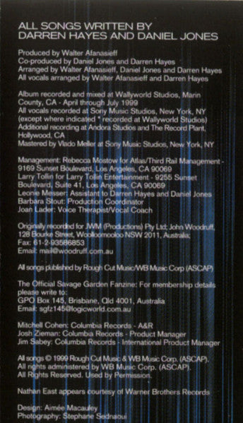 Savage Garden : Affirmation (Cass, Album)