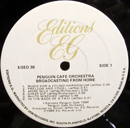 Penguin Cafe Orchestra : Broadcasting From Home (LP, Album)