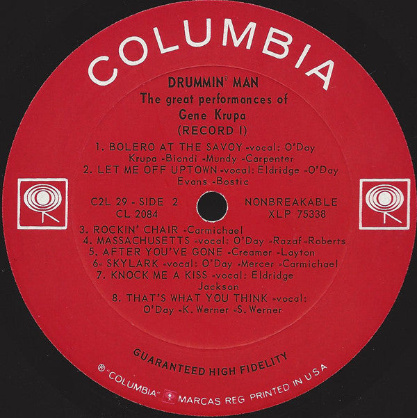 Gene Krupa : Drummin' Man (2xLP, Comp, Mono + Box)