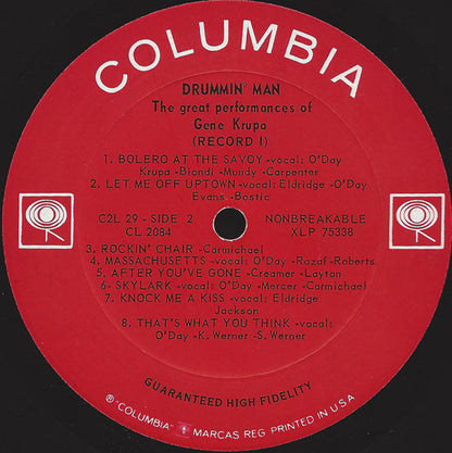 Gene Krupa : Drummin' Man (2xLP, Comp, Mono + Box)