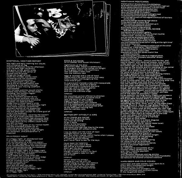 Tom Waits : Nighthawks At The Diner (2xLP, Album, RE, SP,)