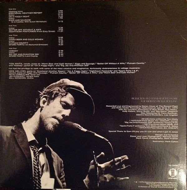 Tom Waits : Nighthawks At The Diner (2xLP, Album, RE, SP,)