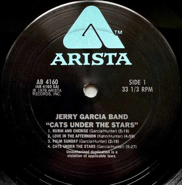 Jerry Garcia Band* : Cats Under The Stars (LP, Album, San)