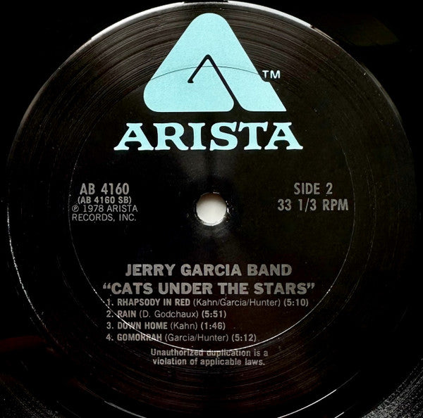 Jerry Garcia Band* : Cats Under The Stars (LP, Album, San)