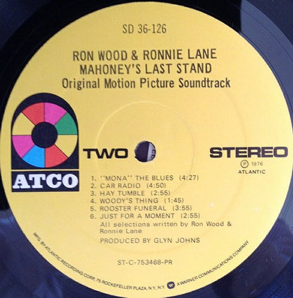Ron Wood & Ronnie Lane : Mahoney's Last Stand - Original Motion Picture Soundtrack (LP, Album, Pre)