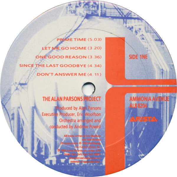 The Alan Parsons Project : Ammonia Avenue (LP, Album, Club)