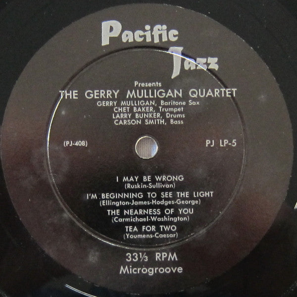 Gerry Mulligan Quartet : Gerry Mulligan Quartet (10", Album)