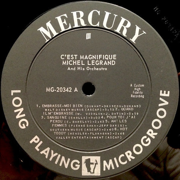 Michel Legrand And His Orchestra* : C'est Magnifique (LP, Album, Mono)