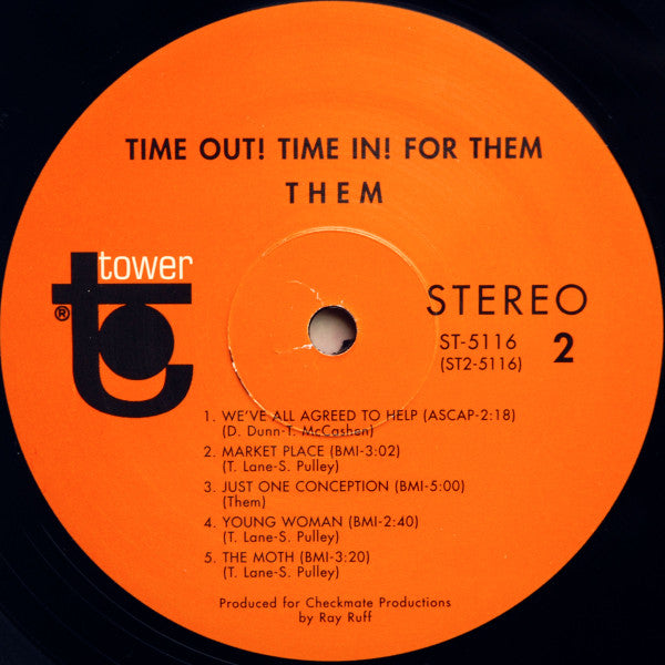 Them (3) : Time Out! Time In For Them (LP, Album, RE)