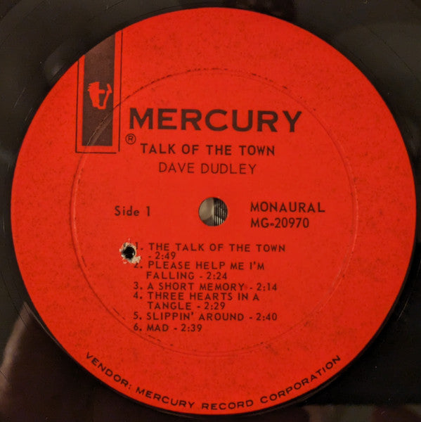 Dave Dudley : Talk Of The Town (LP, Album, Mono)