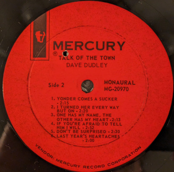 Dave Dudley : Talk Of The Town (LP, Album, Mono)