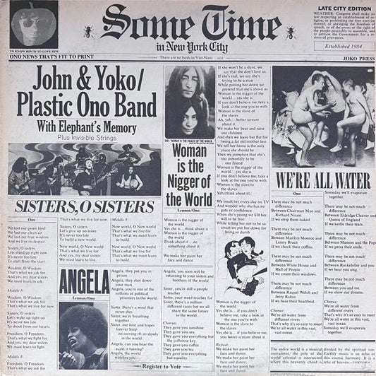 John & Yoko* / Plastic Ono Band* : Some Time In New York City (2xLP, Album, Win)