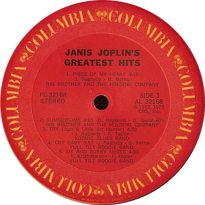 Janis Joplin : Janis Joplin's Greatest Hits (LP, Comp, RE, Pit)