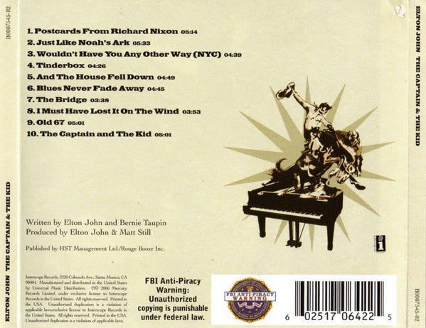 Elton John : The Captain & The Kid (CD, Album)