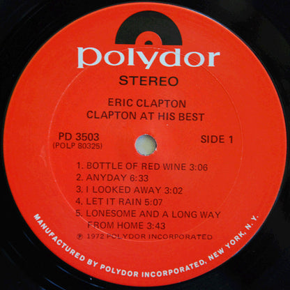 Eric Clapton : At His Best (2xLP, Comp, Ter)