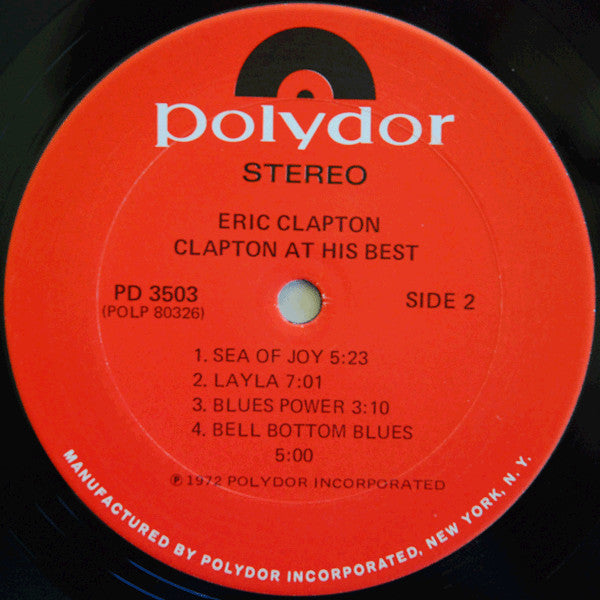 Eric Clapton : At His Best (2xLP, Comp, Ter)